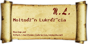 Moltsán Lukrécia névjegykártya